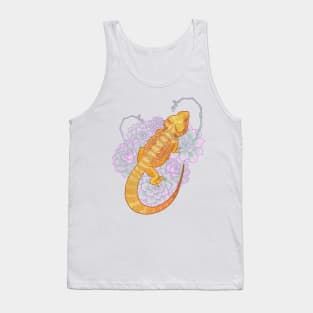 Bearded Dragon and Echeveria Tank Top